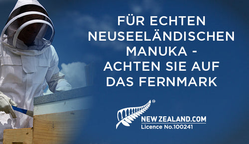 FÜR ECHTEN NEUSEELÄNDISCHEN MANUKA - ACHTEN SIE AUF DAS FERNMARK